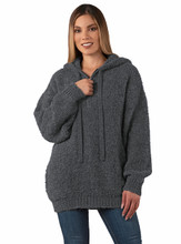 トップス argue Oalpacawool widereraxy pullover Halo Alpaca Hoodie Quarter Zip Pullover Sweatshirt & Sweater