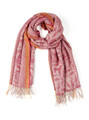 Essence of Spring - Floral 100% Baby Alpaca Scarf and Shawl Main image in Papaya Blossom.