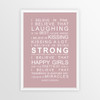 I Believe in Miracles Print in Dusky Pink, with optional Australian-made white timber frame