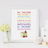My Teacher Is Personalised Print