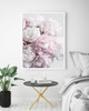 Peony Blush Print with optional white timber frame