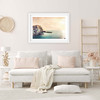 Sunset in the Cinque Terre with White Border