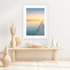 Sunset Pier with White Border
