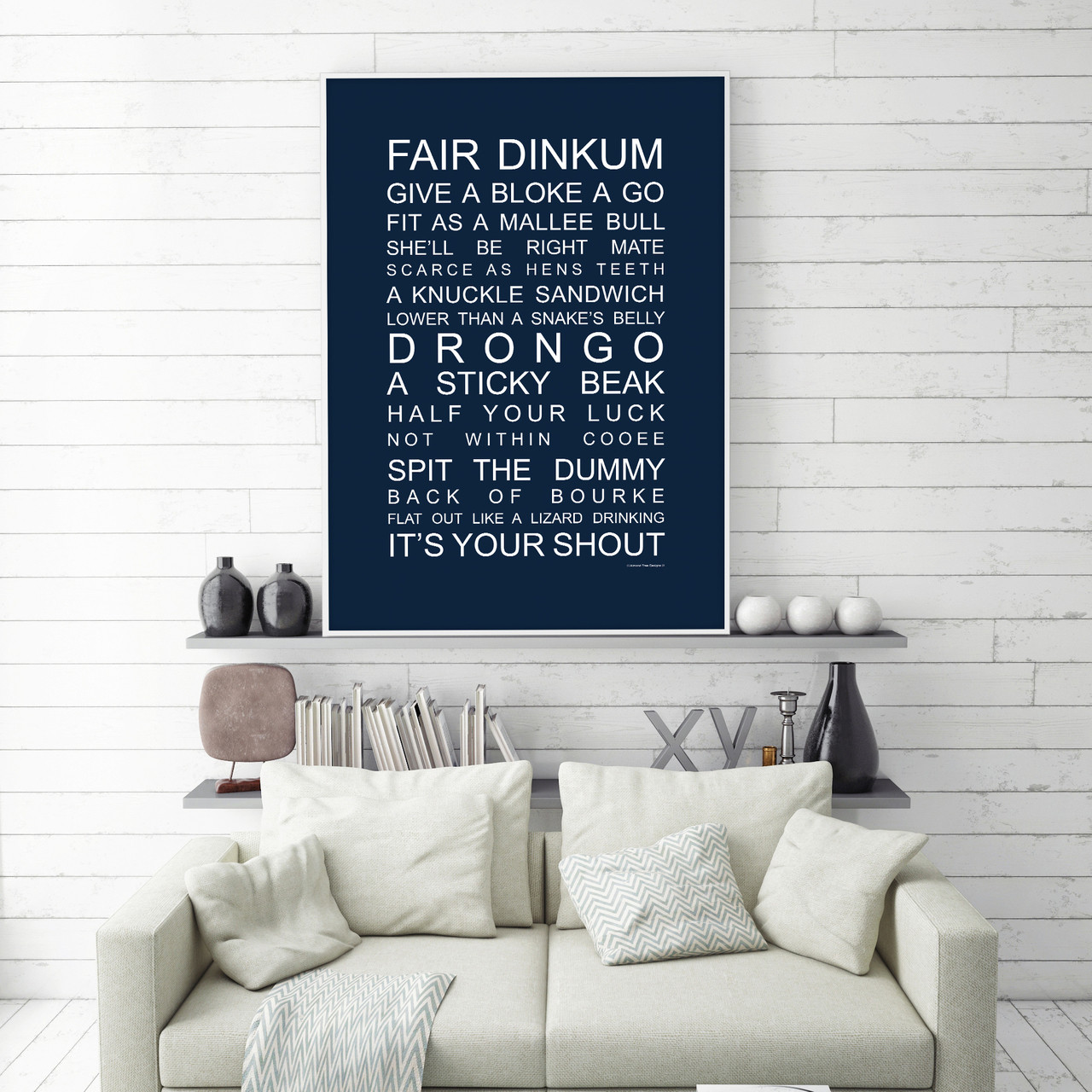 Aussie Slang Print Almond Tree Designs Wall Art Gifts