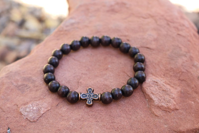 Dark Wooden Prayer Bracelet 