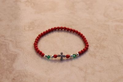 4mm Red Swarovski Pearl Wrist Rope