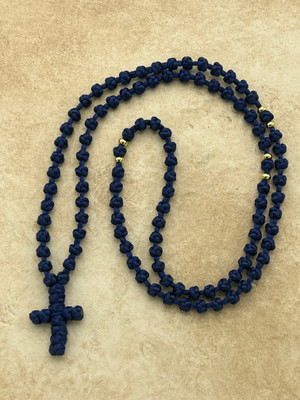100 Knot Greek Dark Blue Spaced Prayer Rope