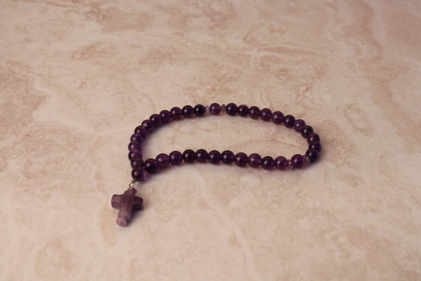 Amethyst 50 bead prayer rope 