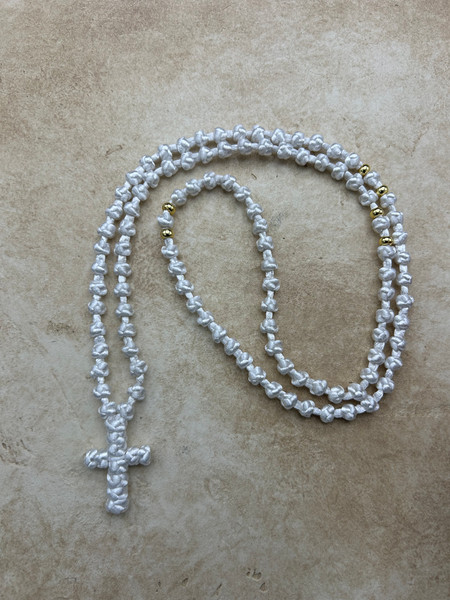 100 knot Greek White Spaced Prayer Rope