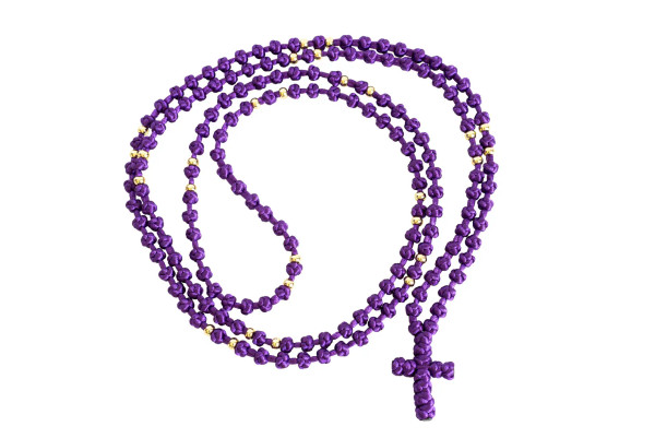 100 knot Greek Purple Spaced Prayer Rope