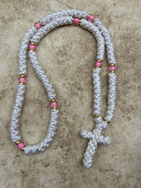 White 100 knot Russian Prayer Rope 