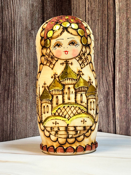 Church Matryoshka Doll - Brown
