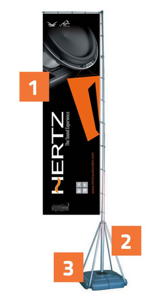 HERTZ BF.2 - HERTZ BANNER FLAG 2018 110X400