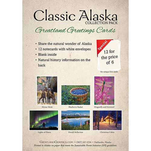Classic Alaska Card Pack Greatland Greetings
