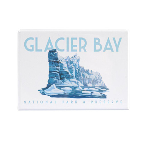 Magnet Glacier Silhouette Lantern Press
