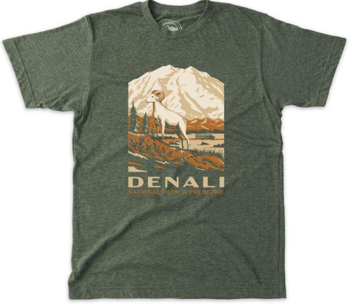 T-Shirt - Denali Retro - Military Green T-Shirt - Denali Retro - Military Green