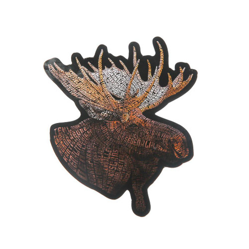 Sticker Denali Moose Typography Sticker Denali Moose Typography