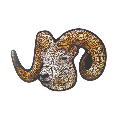 Sticker Denali Dall Sheep Typography Sticker Denali Dall Sheep Typography