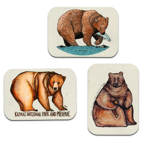 Fat Bear Winner Retro Magnet Bundle Fat Bear Winner Retro Magnet Bundle