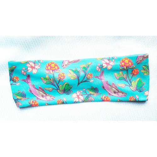 Headband - Salmon and Salmonberries Headband - Salmon and Salmonberries