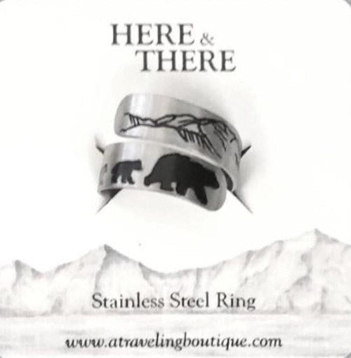 Ring - Bear & Cubs Stainless Steel Ring - Bear & Cubs Stainless Steel