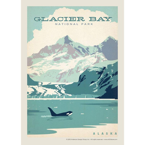 Postcard - Retro Glacier Bay