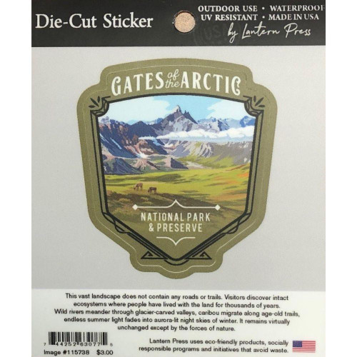 Sticker - Gates of the Arctic - Die Cut Small - Lantern Press