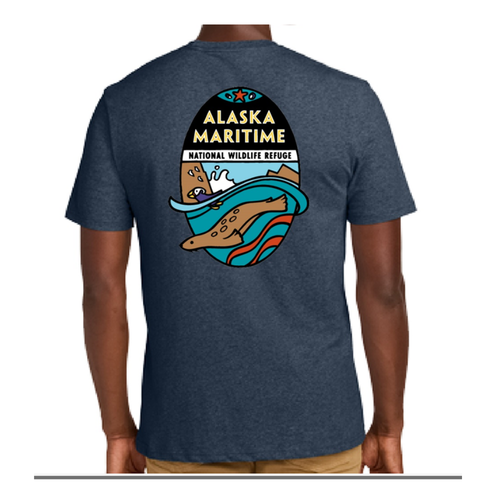 T-Shirt Alaska Maritime - Heathered Navy - Short Sleeve
