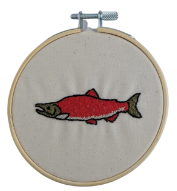 Embroidery Kit Salmon