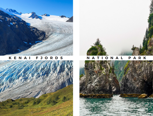 Postcard Mountains, Ice, and Ocean KEFJ