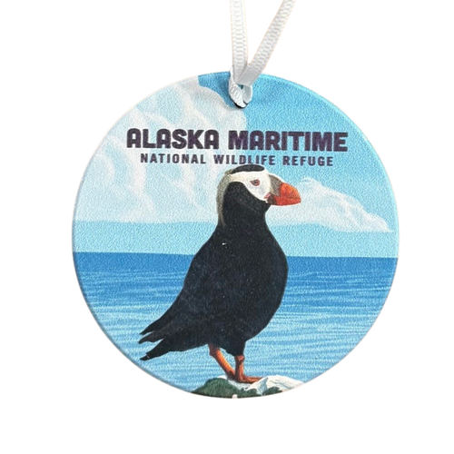 Ornament Ceramic Horned Puffin Alaska Maritime