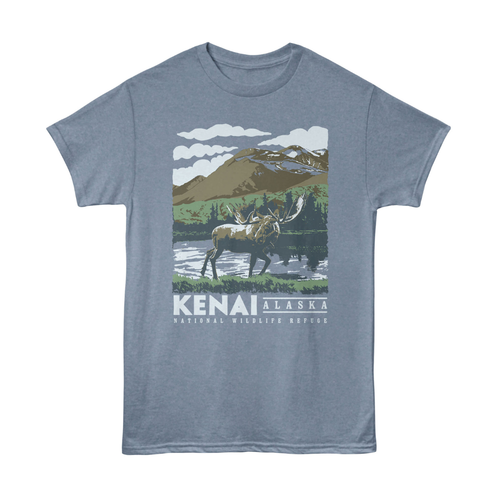 T-Shirt Kenai Indigo Heather Short Sleeve