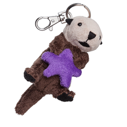 Plush Sea Otter & Starfish Zipper Pull