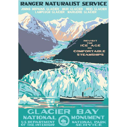 Postcard - Retro Glacier Bay - Ranger Doug Postcard - Retro Glacier Bay - Ranger Doug