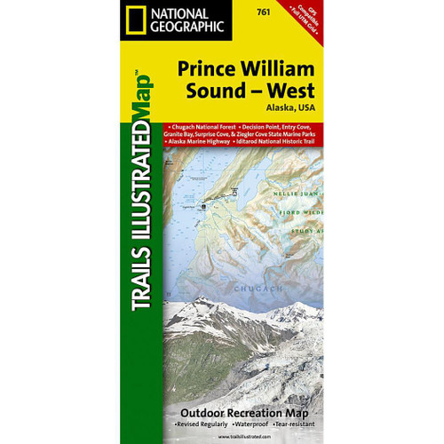 Map - Prince William Sound West - Trails Illustrated - National Geographic