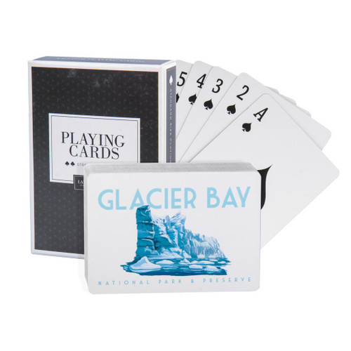 Playing Cards Glacier Silhouette Lantern Press