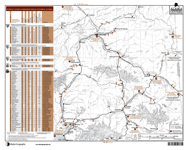 Alaska Public Lands Campgrounds Map