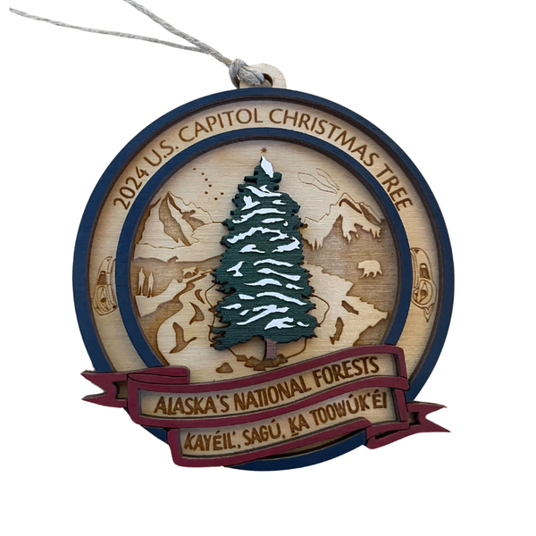 Ornament Wood 2D 2024 U.S. Capitol Christmas Tree