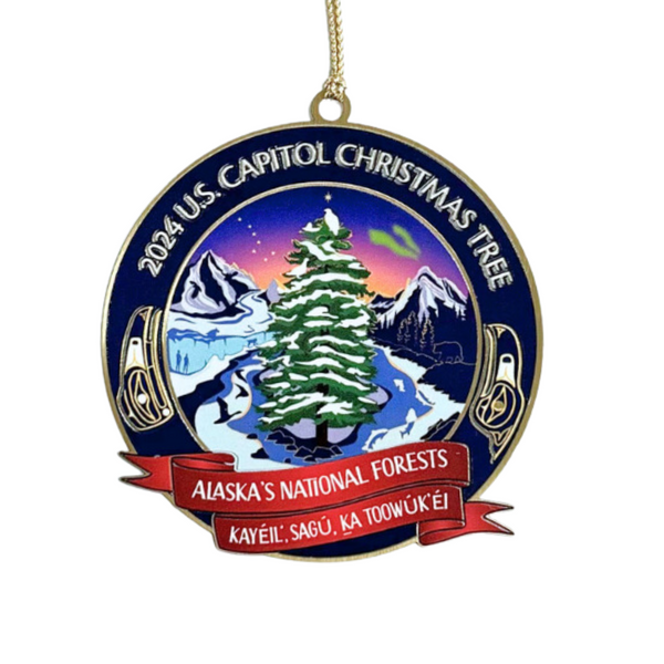 Ornament - Metal Flat 2024 U.S. Capitol Christmas Tree