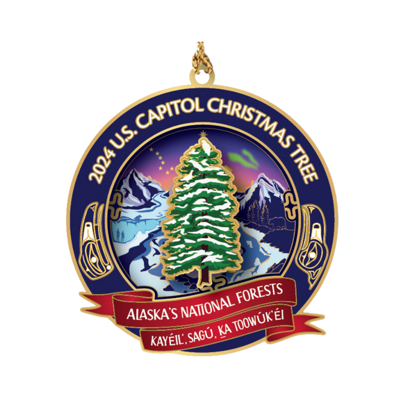 Ornament - Metal 2D 2024 U.S. Capitol Christmas Tree
