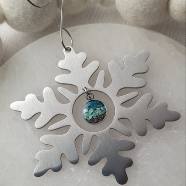 Ornament Pebble & Sand Snowflake - Kenai