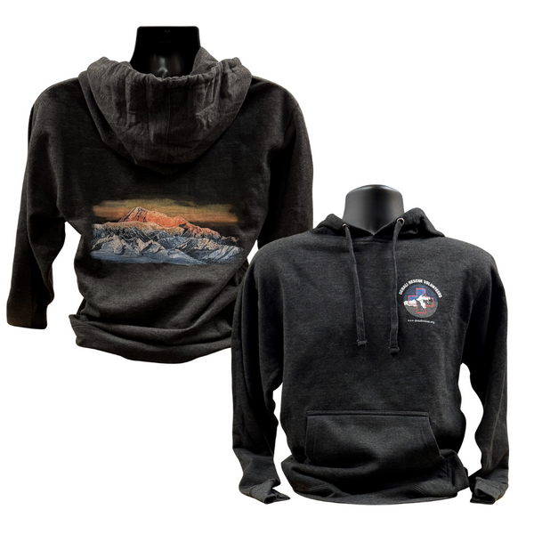 Hoodie Denali Rescue Volunteers Charcoal Mountain Range