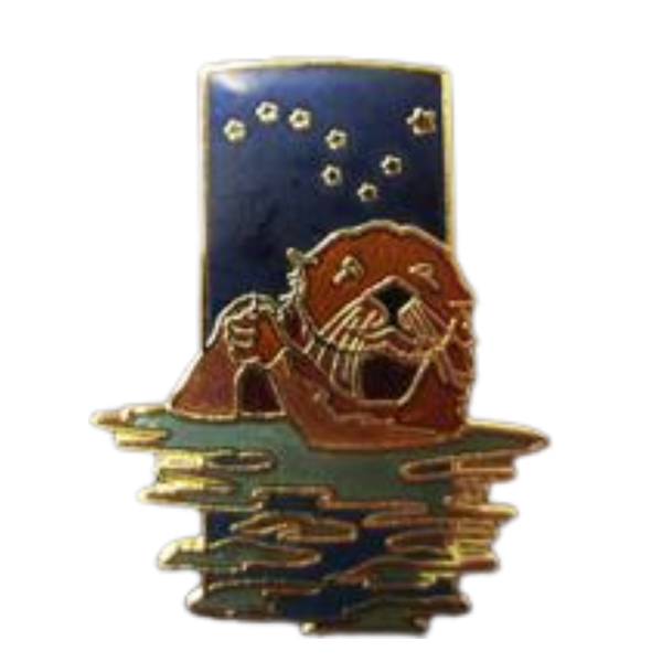 Pin Otter Alaska Flag Wm Spear