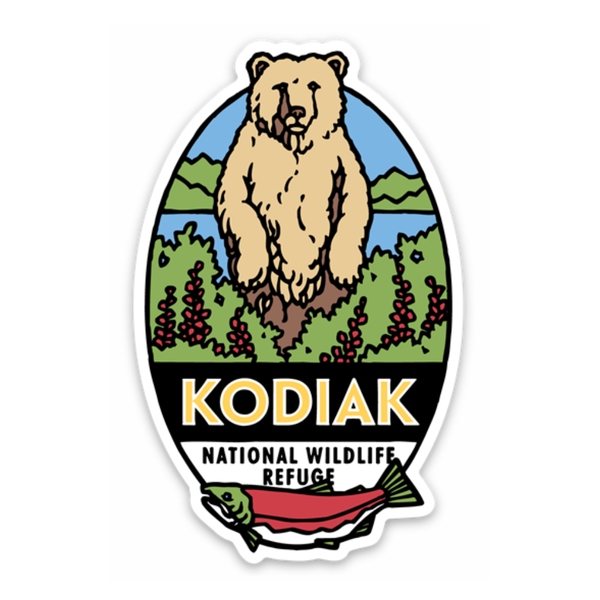 Sticker Kodiak NWR die-cut