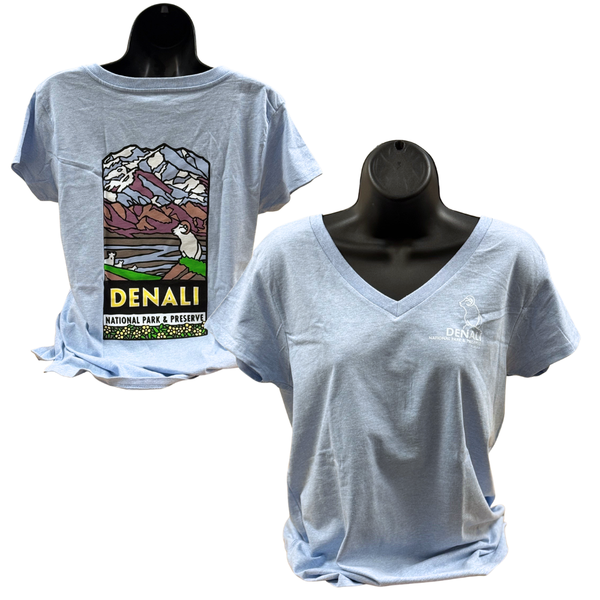 T-Shirt - Denali Logo Women's V Neck