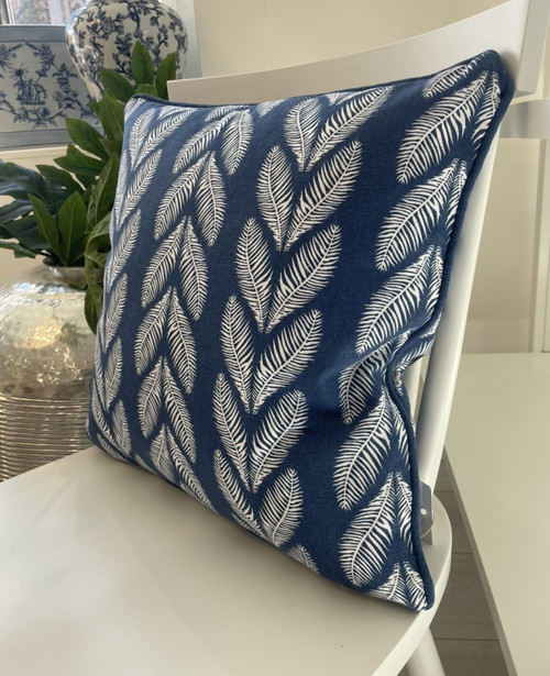 Cushion-Blue Maya Fern Square-45x45cm