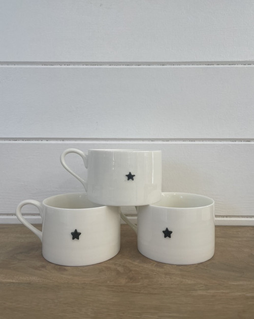 Chalk-Mug-Porcelain Star Mug/White