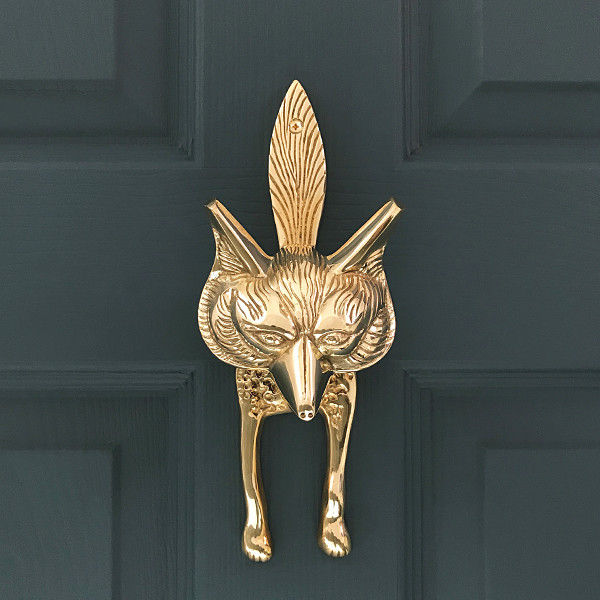 Solid Brass Fox Door Knocker THE BEACH PLUM COMPANY