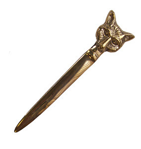 Brass Letter Opener FOX THE BEACH PLUM COMPANY
