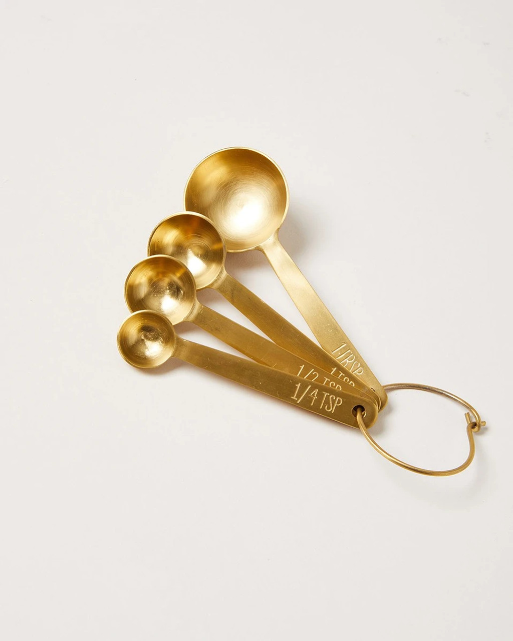 Farmhouse Pottery Stowe Measuring Spoons in Brushed Gold Finish